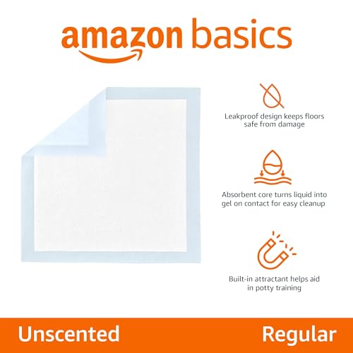 Basics Dog and Puppy Pee Pads for Potty Training - Pack of 100