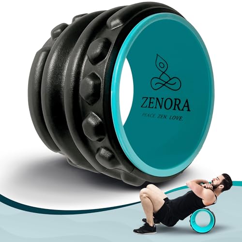 ZENORA Back Stretcher, Back Cracker & Back Roller, Back Pain Relief Product, Yoga Wheel, Foam Roller for Back, Back Stretching & Back Cracking Device, Back Popper. Comes with Instructions & Carry Bag