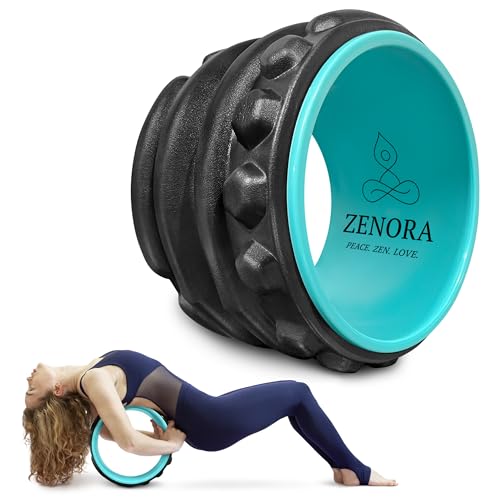 ZENORA Back Stretcher, Back Cracker & Back Roller, Back Pain Relief Product, Yoga Wheel, Foam Roller for Back, Back Stretching & Back Cracking Device, Back Popper. Comes with Instructions & Carry Bag