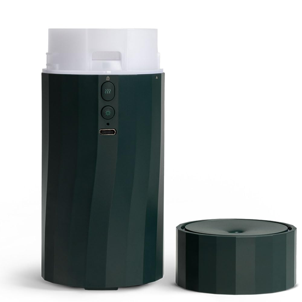 Saje Aroma Wander, Portable Ultrasonic Essential Oil Diffuser, Cordless & Rechargeable, 1.7 fl oz Capacity (Forest Green)