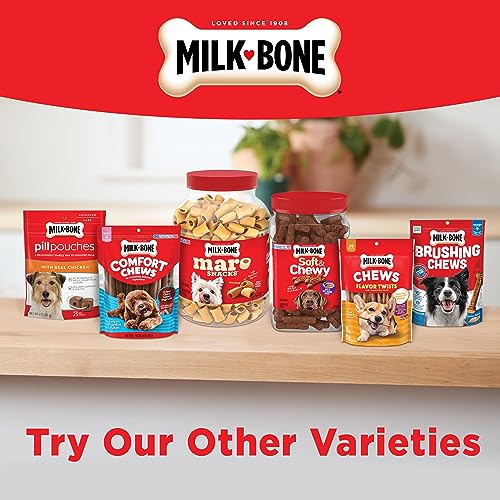 Milk-Bone MaroSnacks Dog Treats, Beef, 40 Ounce - Real Bone Marrow Center, Crunchy Shell