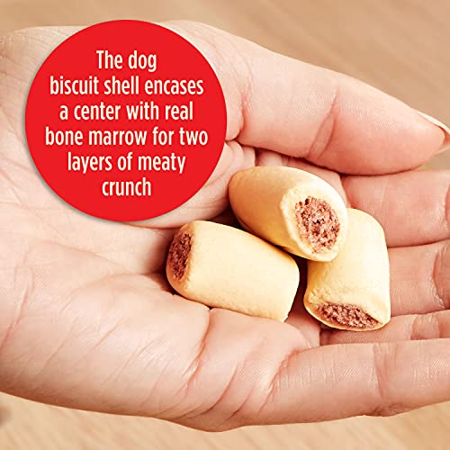 Milk-Bone MaroSnacks Dog Treats, Beef, 40 Ounce - Real Bone Marrow Center, Crunchy Shell