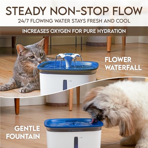 Veken 95oz/2.8L Pet Fountain, Automatic Cat Water Fountain Dog Water Dispenser