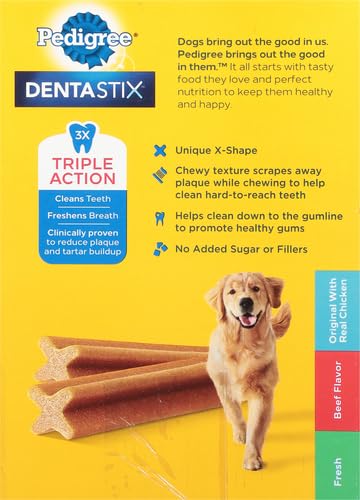 PEDIGREE DENTASTIX Large Dog Dental Care Treats Variety Pack, 51 Treats