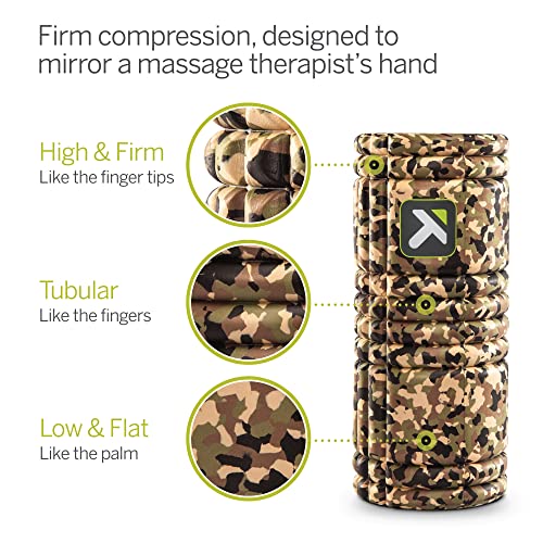 TRIGGERPOINT PERFORMANCE THERAPY GRID Foam Roller for Exercise, Deep Tissue Massage and Muscle Recovery, Original (13-Inch), Camo