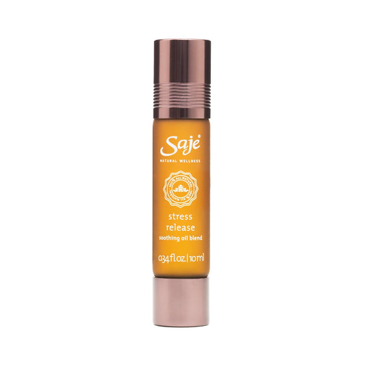 Saje Inhale Essential Oil Blend, for Deep Breathing, Roll-On Application, 100% Natural (0.34 fl oz)