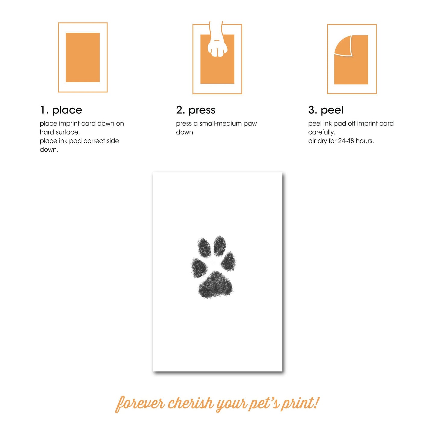 Pearhead S/M Paw Print Clean Touch Ink Pad, Dog or Cat Pet Owner Keepsake