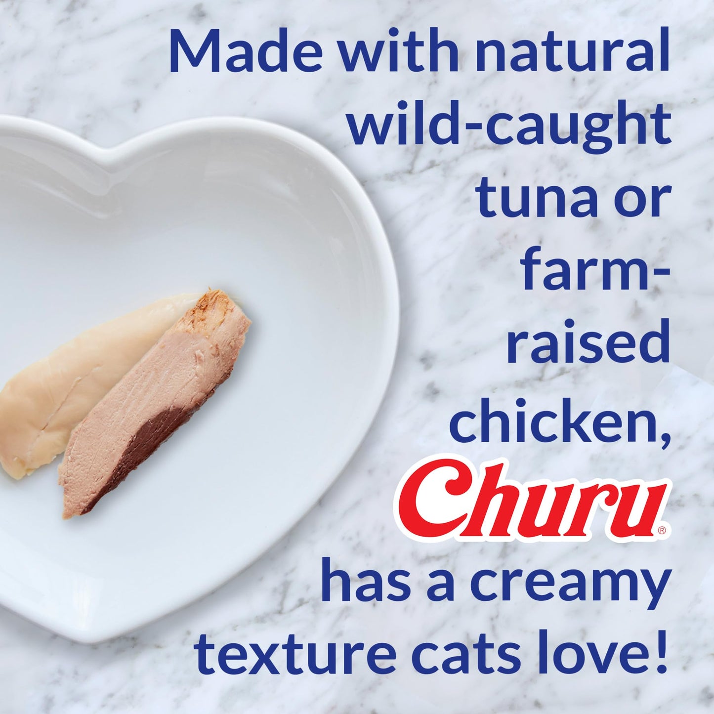 INABA Churu Cat Treats, Grain-Free 50 Tubes, Tuna & Chicken Variety