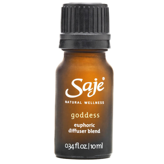 Saje Goddess Diffuser Blend, Aromatherapy Essential Oil Blend, 100% Plant-Based, (0.34 fl oz)