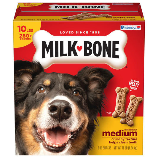 Milk-Bone Original Dog Treats Biscuits for Medium Dogs, 10 Pound