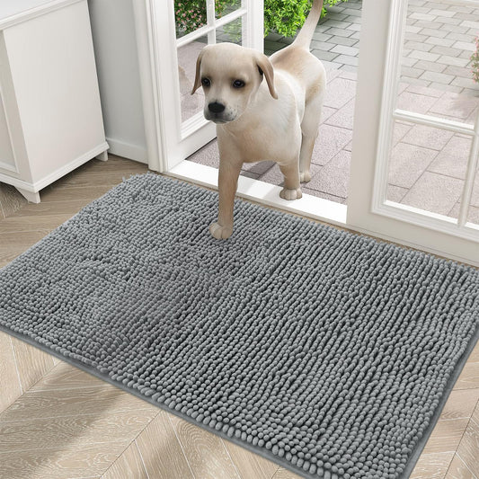 OLANLY Dog Door Mat for Muddy Paws, Absorbs Moisture and Dirt - Non-Slip Washable Mat