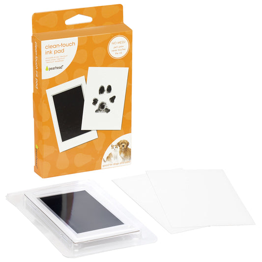 Pearhead S/M Paw Print Clean Touch Ink Pad, Dog or Cat Pet Owner Keepsake