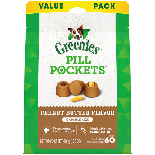 Greenies Pill Pockets for Dogs Capsule Size Natural Soft Dog 