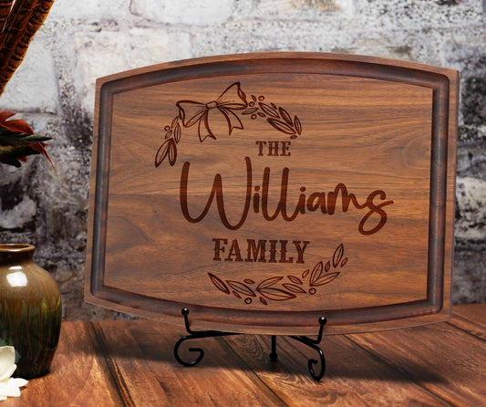 Tayfus Customized Wood Cutting Boards - Custom Engraved Wooden Chopping Block for Kitchen - Unique Personalized Gift Ideas for Christmas, Thanksgiving, New Year, Anniversary