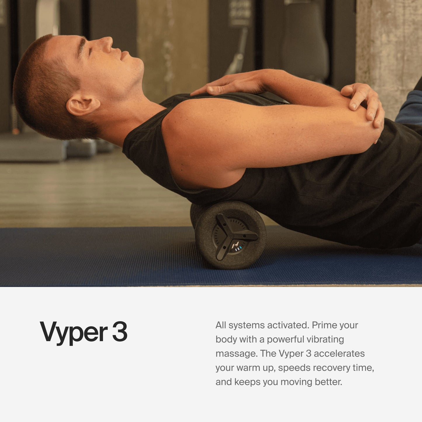 Hyperice Vyper 3 - Powerful High-Intensity Vibrating Foam Roller - Relieve Muscle Tension - Pre and Post Workout Recovery - FSA-HSA Approved