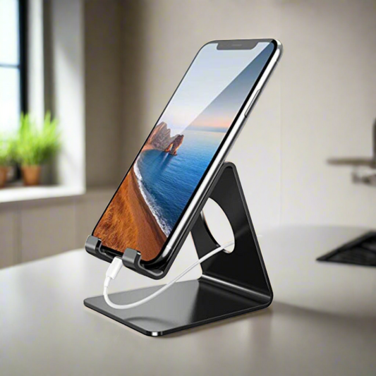 Lamicall Black Cell Phone Stand for Desk - Adjustable Phone Dock
