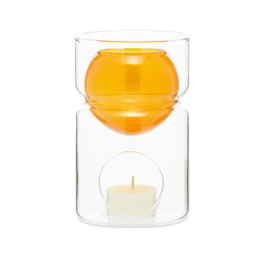 Oil Burner with Tea Light Candle Yellow Diffuser